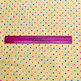 Pound A Metre 3 Metres Luxury Cotton Poplin Fabric – 45'' Wide (Yellow Polka)