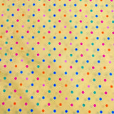 Pound A Metre 3 Metres Luxury Cotton Poplin Fabric – 45'' Wide (Yellow Polka)