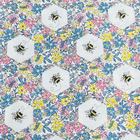 Pound A Metre 3 Metres Luxury Cotton Poplin Fabric – 60'' Wide (Bee)