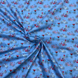 Pound A Metre 3 Metres Luxury Cotton Poplin Fabric – 60'' Wide (Blue Bike)