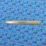 Pound A Metre 3 Metres Luxury Cotton Poplin Fabric – 60'' Wide (Blue Bike)