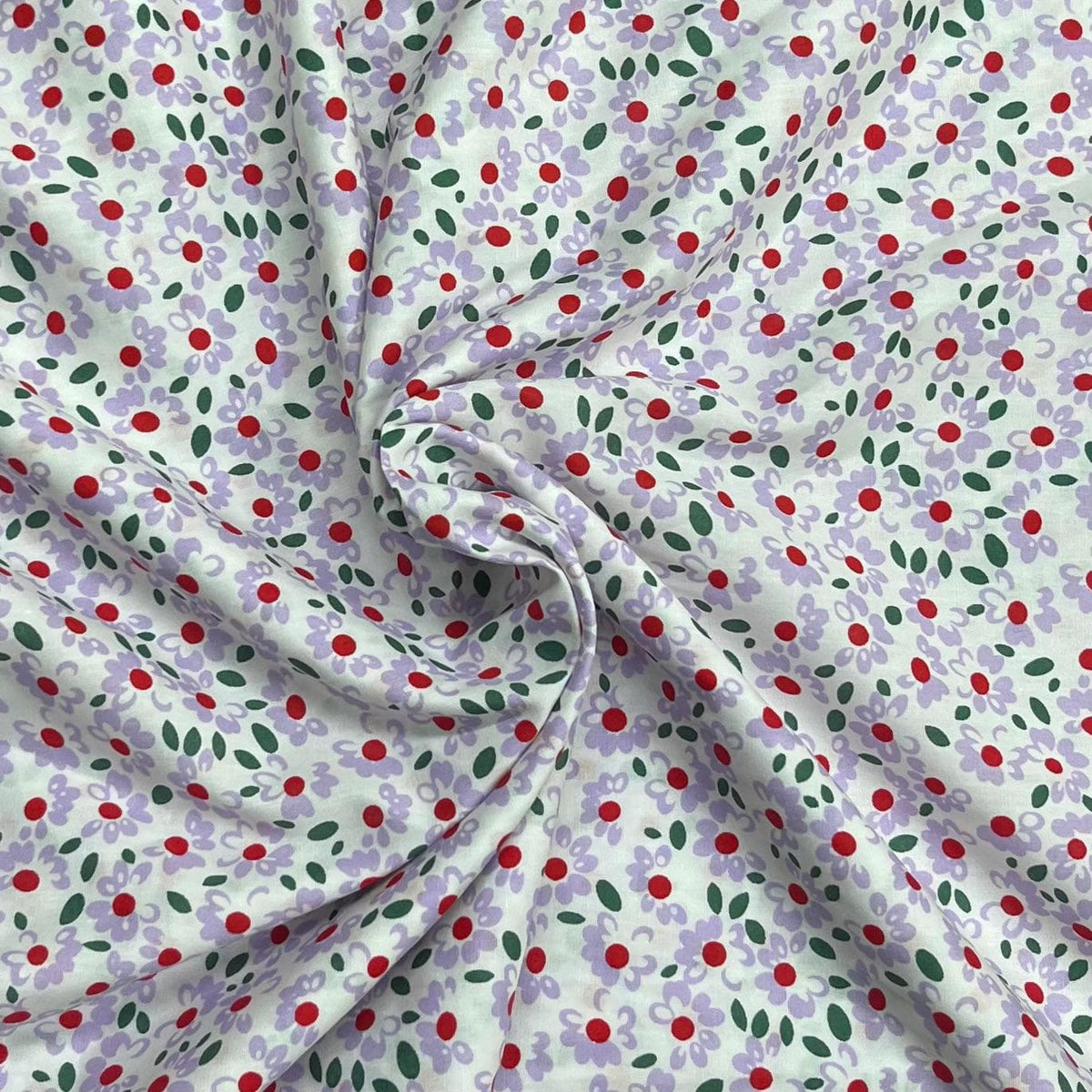 Pound A Metre 3 Metres Luxury Cotton Poplin Fabric – 60'' Wide (Lilac Floral)