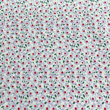 Pound A Metre 3 Metres Luxury Cotton Poplin Fabric – 60'' Wide (Lilac Floral)