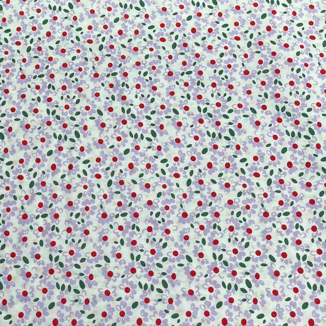 Pound A Metre 3 Metres Luxury Cotton Poplin Fabric – 60'' Wide (Lilac Floral)