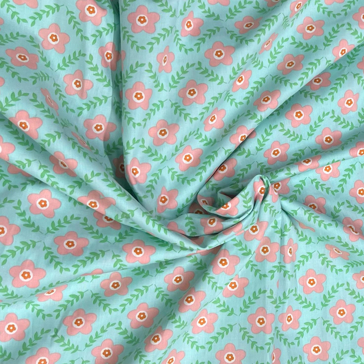 Pound A Metre 3 Metres Luxury Cotton Poplin Fabric – 60'' Wide (Mint)