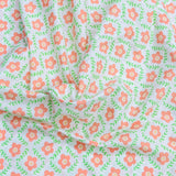 Pound A Metre 3 Metres Luxury Cotton Poplin Fabric – 60'' Wide (Orange Flower)