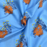 Pound A Metre 3 Metres Luxury Cotton Poplin Fabric – 60'' Wide (Sky Bouquet)