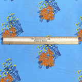 Pound A Metre 3 Metres Luxury Cotton Poplin Fabric – 60'' Wide (Sky Bouquet)