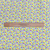 Pound A Metre 3 Metres Luxury Cotton Poplin Fabric – 60'' Wide (Yellow & Purple)
