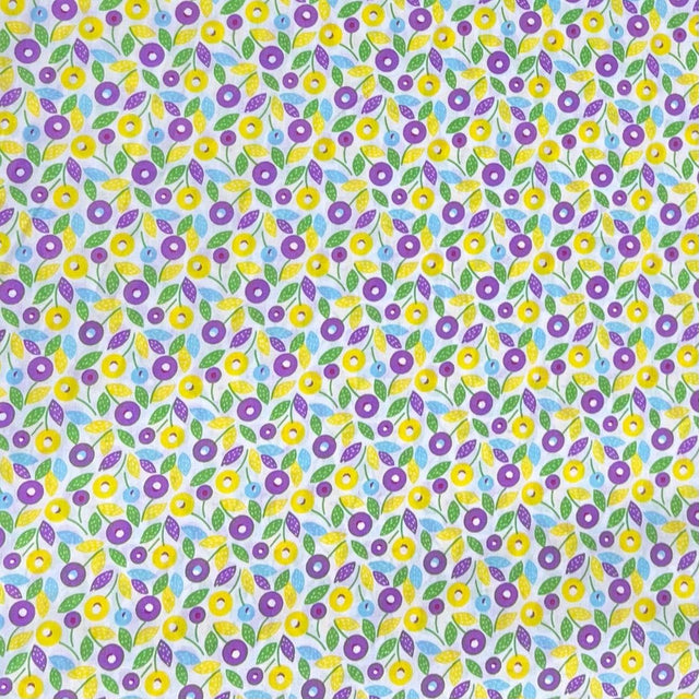 Pound A Metre 3 Metres Luxury Cotton Poplin Fabric – 60'' Wide (Yellow & Purple)