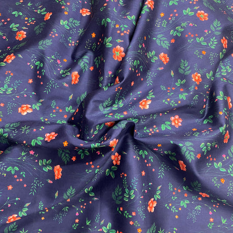 Pound A Metre Per 3 Metres 3 Metres Luxury Cotton Sateen - 45" Wide (Navy)