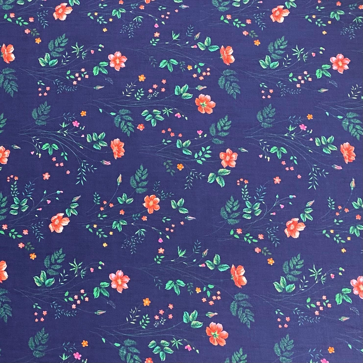 Pound A Metre Per 3 Metres 3 Metres Luxury Cotton Sateen - 45" Wide (Navy)