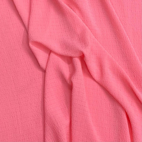 Pound A Metre 3 Metres 3 Metres Luxury Crinkle Soft Touch Chiffon- 55" Wide - (Flamingo)