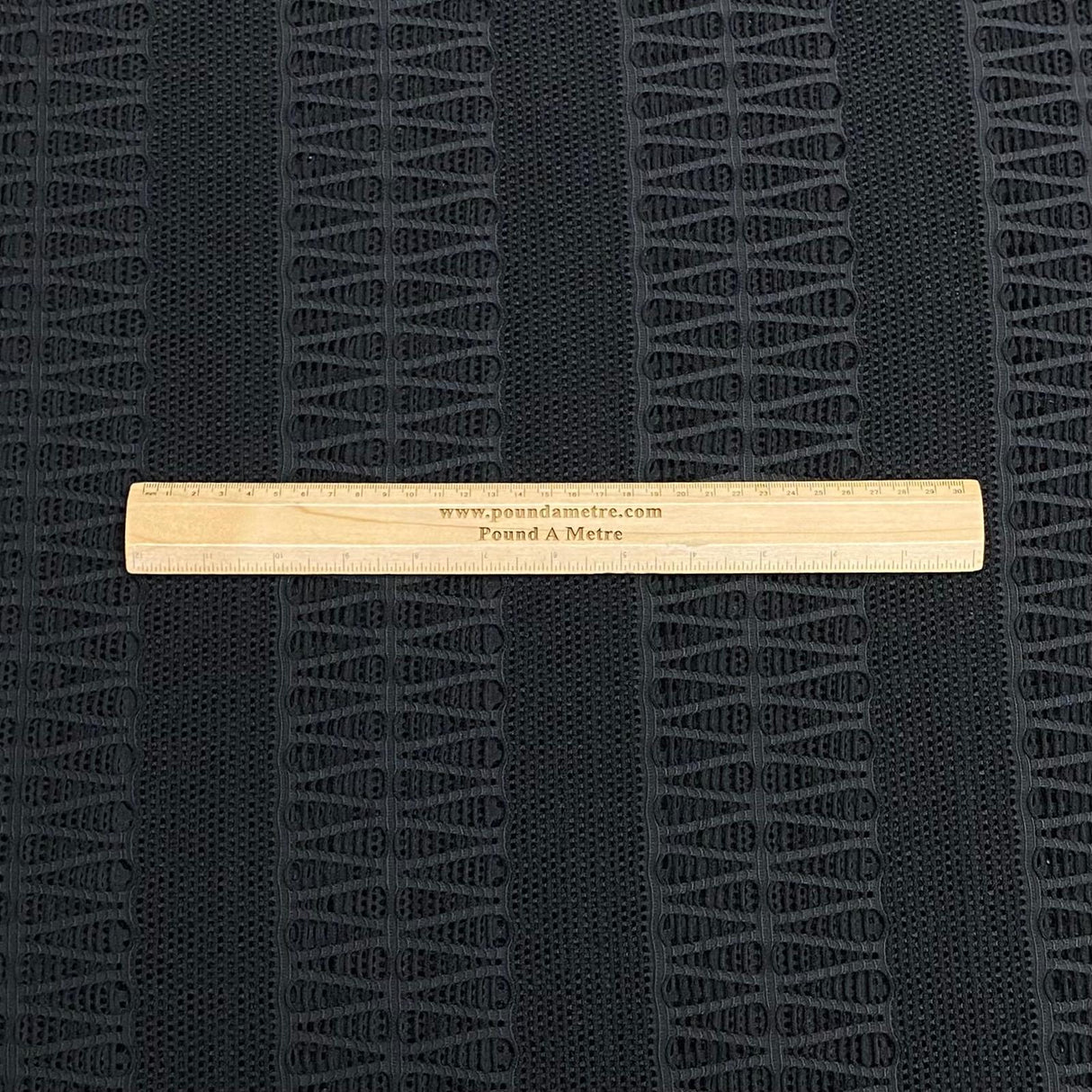 Pound A Metre 3 Metres Luxury Cutwork Jersey 60' wide (Black)