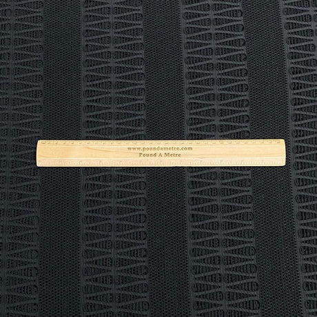 Pound A Metre 3 Metres Luxury Cutwork Jersey 60' wide (Black)