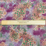 Pound A Metre 3 Metres Luxury Diamante Printed Winter Viscose- 55'' - (Aubergine)