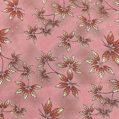 Pound A Metre 3 Metres Luxury Diamante Printed Winter Viscose- 55'' - (Blushleaf)