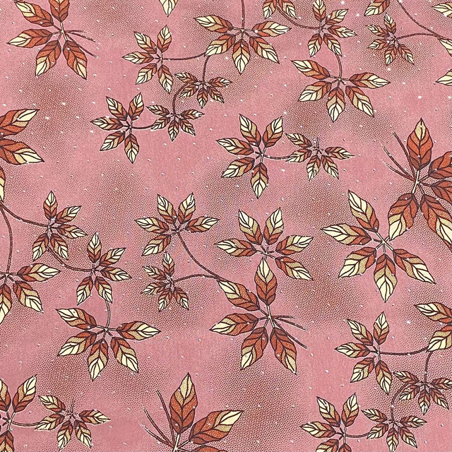 Pound A Metre 3 Metres Luxury Diamante Printed Winter Viscose- 55'' - (Blushleaf)