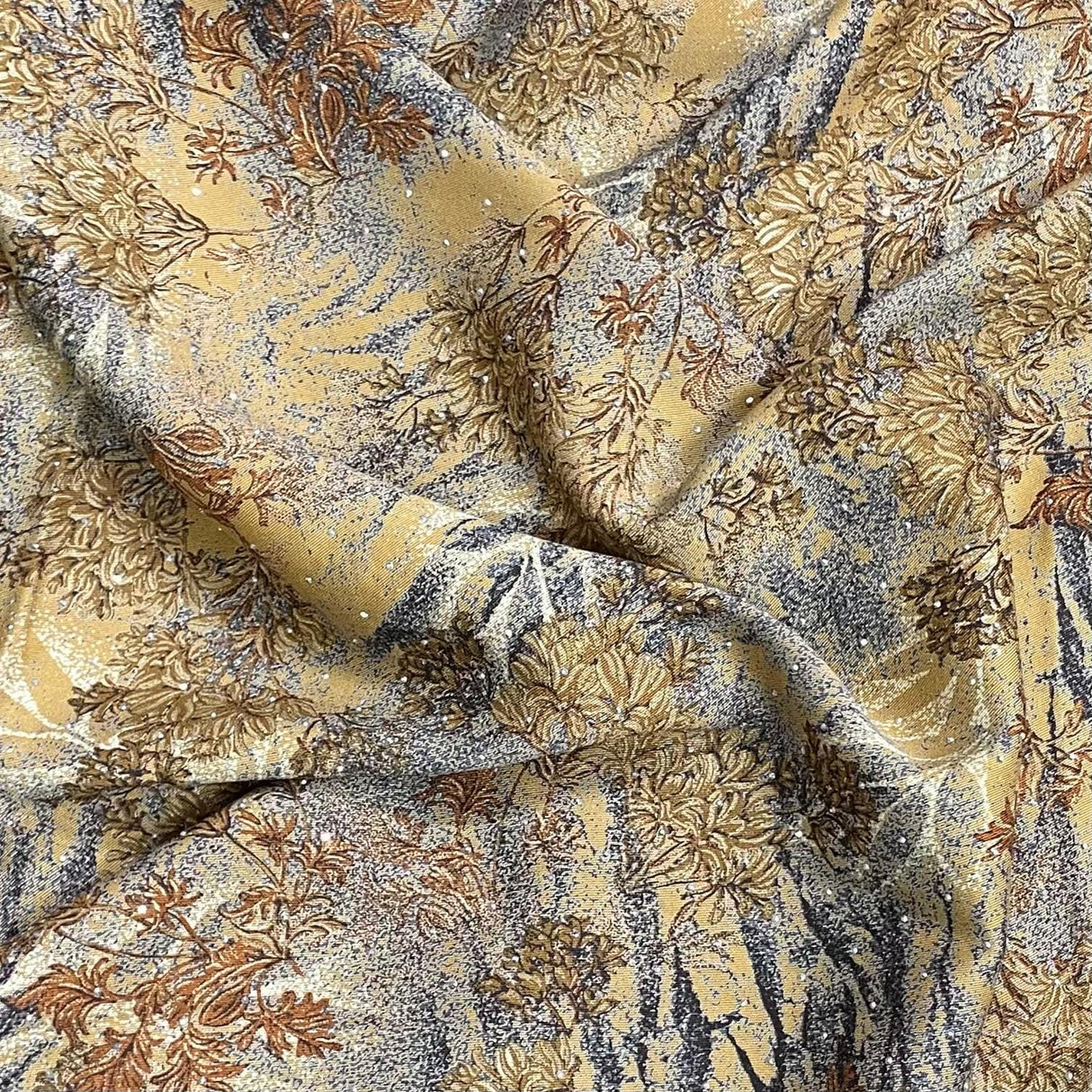 Pound A Metre 3 Metres Luxury Diamante Printed Winter Viscose- 55'' - (Branch)