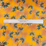 Pound A Metre 3 Metres Luxury Diamante Printed Winter Viscose- 55'' - (Citrine Leaf)