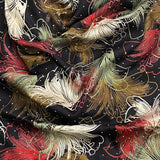 Pound A Metre 3 Metres Luxury Diamante Printed Winter Viscose- 55'' - (Coal)