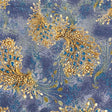 Pound A Metre 3 Metres Luxury Diamante Printed Winter Viscose- 55'' - (Denim)