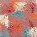 Pound A Metre 3 Metres Luxury Diamante Printed Winter Viscose- 55'' - (Dusty)