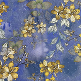 Pound A Metre 3 Metres Luxury Diamante Printed Winter Viscose- 55'' - (Jeans)