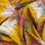 Pound A Metre 3 Metres Luxury Diamante Printed Winter Viscose- 55'' - (Mango)