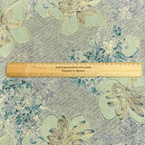 Pound A Metre 3 Metres Luxury Diamante Printed Winter Viscose- 55'' - (Mint)