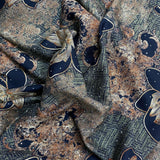 Pound A Metre 3 Metres Luxury Diamante Printed Winter Viscose- 55'' - (Night)
