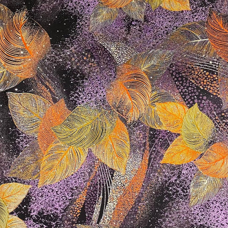 Pound A Metre 3 Metres Luxury Diamante Printed Winter Viscose- 55'' - (Orchid Glow)