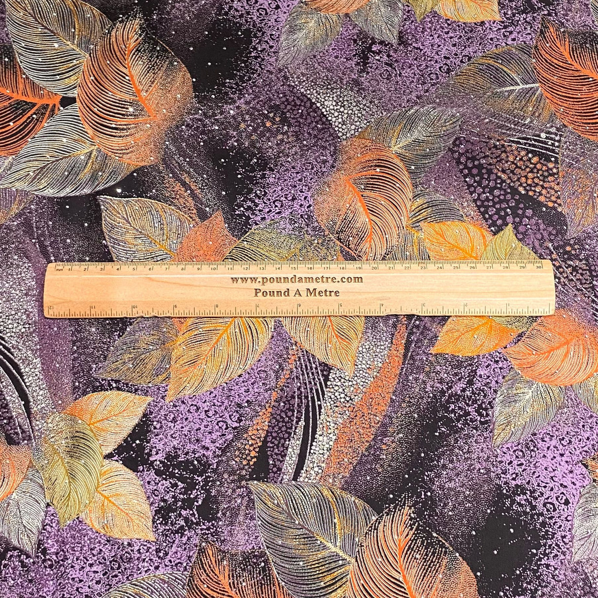 Pound A Metre 3 Metres Luxury Diamante Printed Winter Viscose- 55'' - (Orchid Glow)