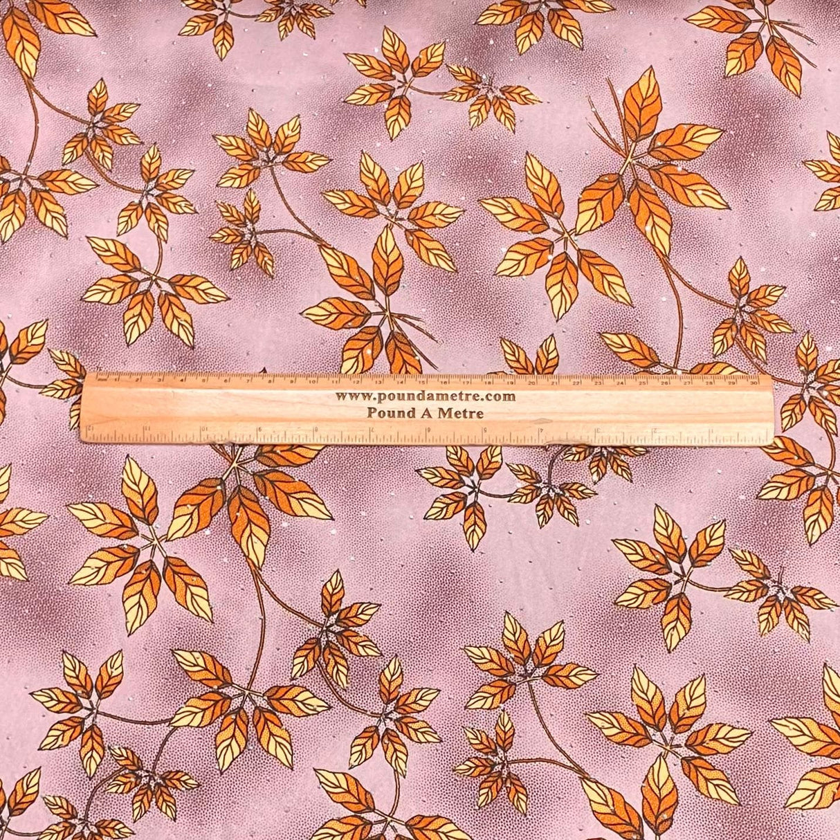 Pound A Metre 3 Metres Luxury Diamante Printed Winter Viscose- 55'' - (Pastel Vine)