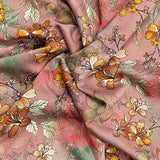 Pound A Metre 3 Metres Luxury Diamante Printed Winter Viscose- 55'' - (Rosette)