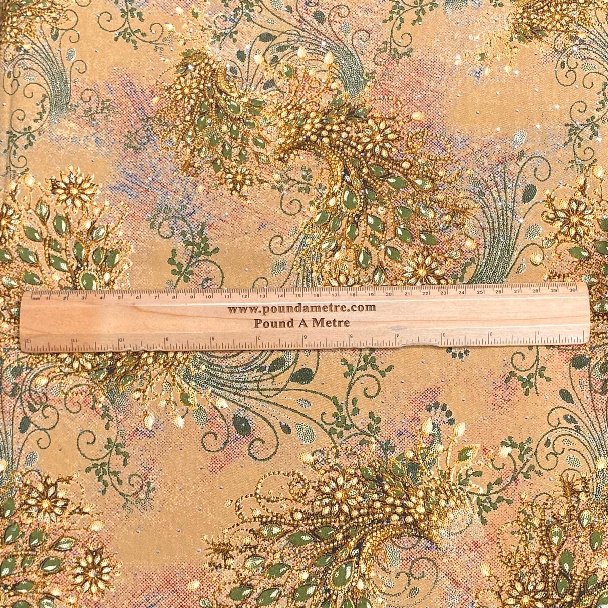 Pound A Metre 3 Metres Luxury Diamante Printed Winter Viscose- 55'' - (Spring)