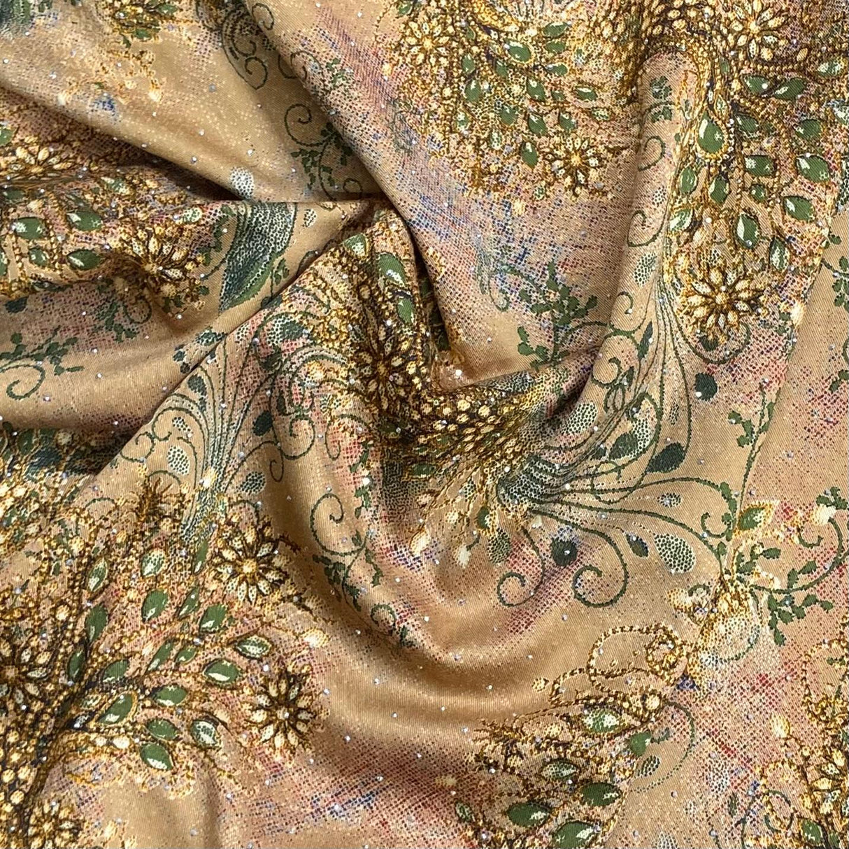 Pound A Metre 3 Metres Luxury Diamante Printed Winter Viscose- 55'' - (Spring)