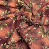 Pound A Metre 3 Metres Luxury Diamante Printed Winter Viscose- 55'' - (Terracota)