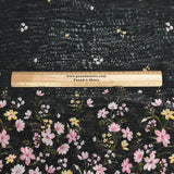 Pound A Metre 3 Metres Luxury Double-Sided Chiffon Fabric – 55" Wide - (Black Garden)