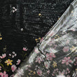 Pound A Metre 3 Metres Luxury Double-Sided Chiffon Fabric – 55" Wide - (Black Garden)