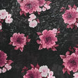 Pound A Metre 3 Metres Luxury Double-Sided Chiffon Fabric – 55" Wide - (Black Roses)