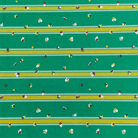 Pound A Metre 3 Metres 3 MetreS Luxury Dressmaking 100% Digital Print Poplin Cotton- 55" (Green Floral)