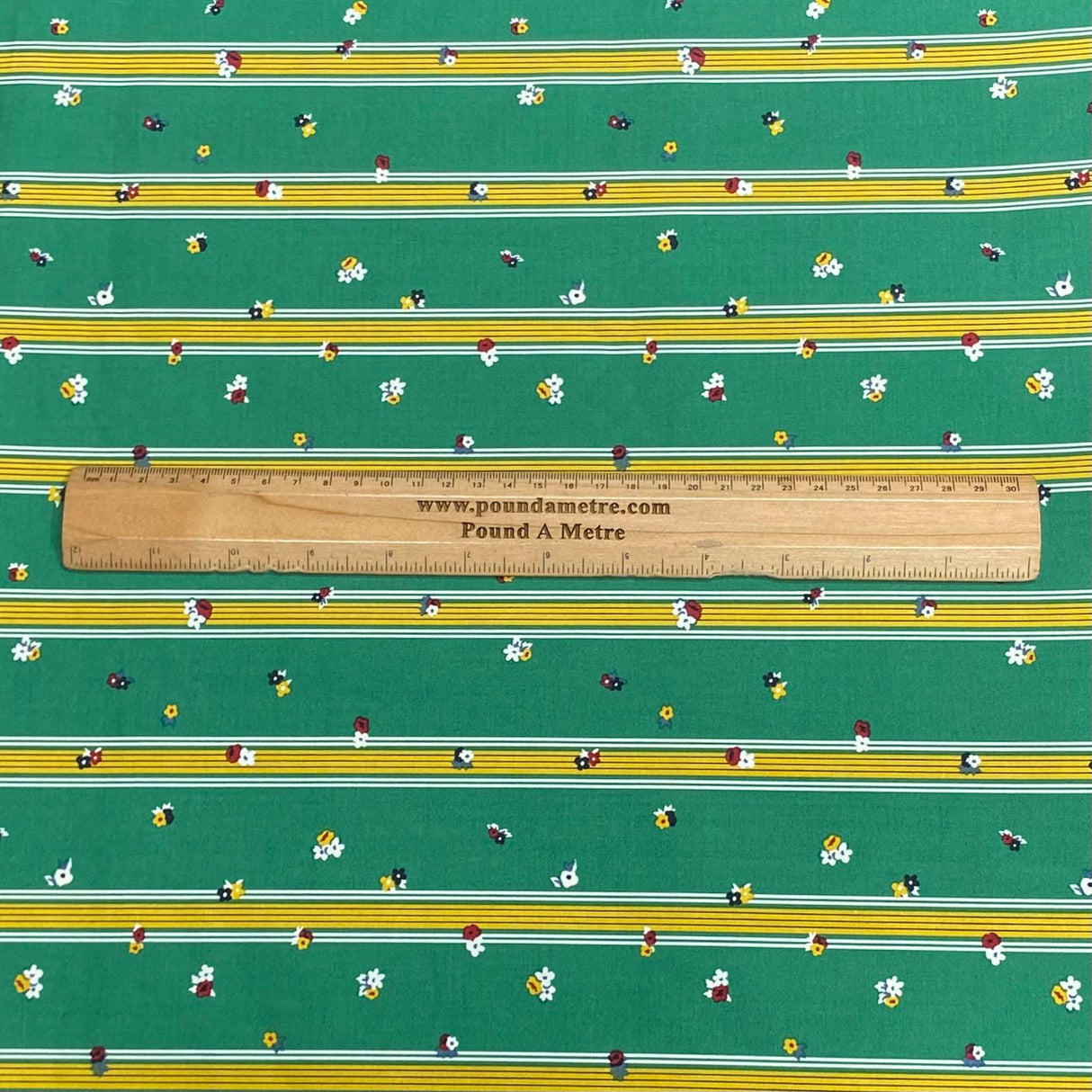 Pound A Metre 3 Metres 3 MetreS Luxury Dressmaking 100% Digital Print Poplin Cotton- 55" (Green Floral)