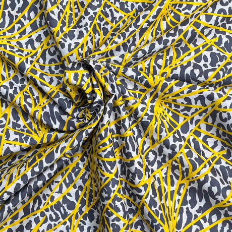 Pound A Metre 3  Metres Luxury Dressmaking 100% Digital Printed Cotton Lawn- 55" (Cheetah)