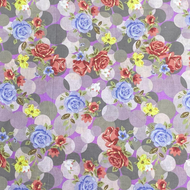 Pound A Metre 3 Metres 3 Metres, Luxury Dressmaking 100% Digital Printed Cotton Lawn- 55" (Eden)