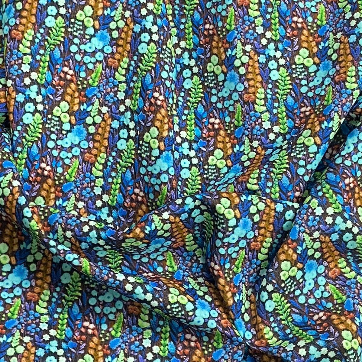 Pound A Metre 3 Metres 3 Metres, Luxury Dressmaking 100% Digital Printed Cotton Lawn- 55" (Forrest)