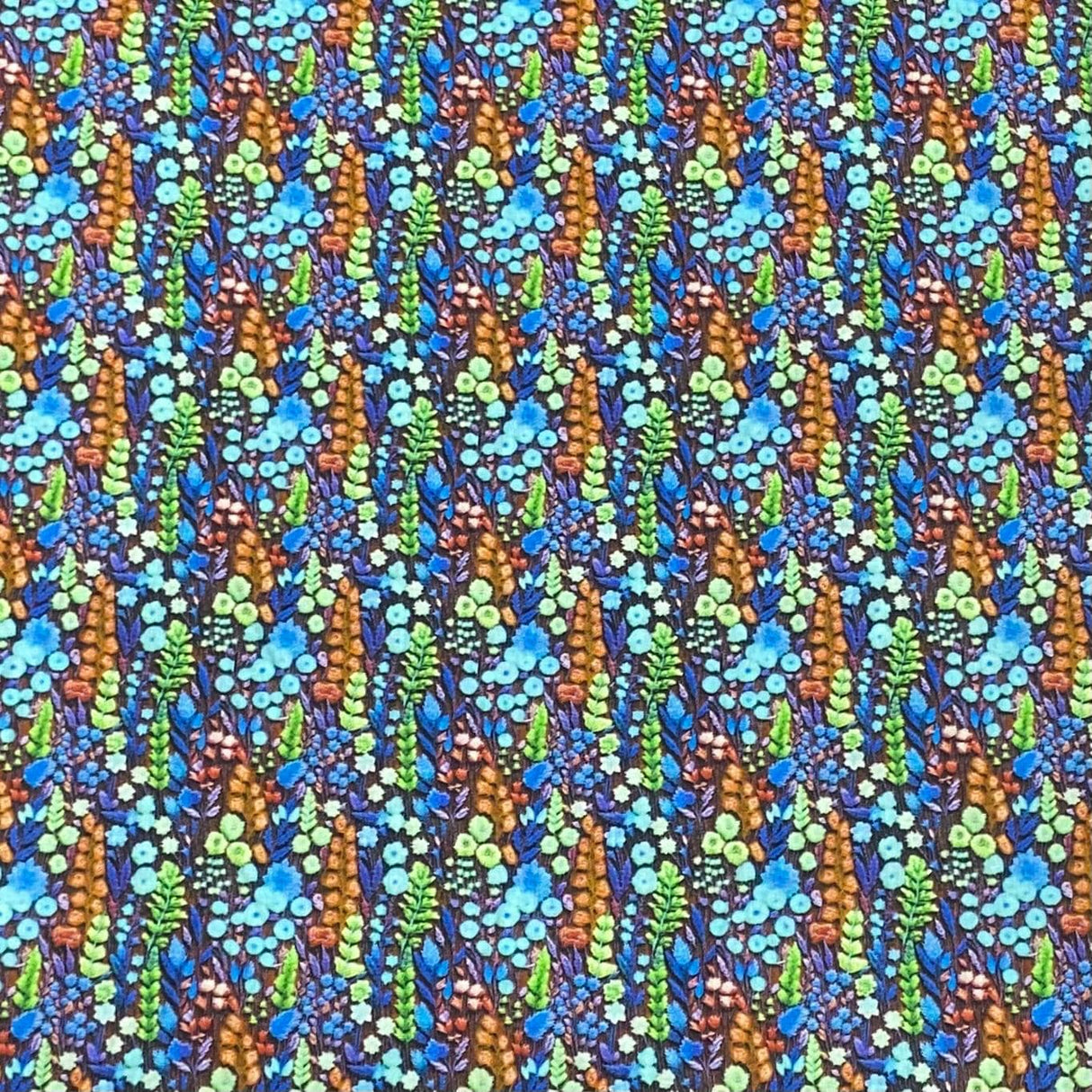 Pound A Metre 3 Metres 3 Metres, Luxury Dressmaking 100% Digital Printed Cotton Lawn- 55" (Forrest)