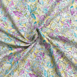 Pound A Metre 3  Metres Luxury Dressmaking 100% Digital Printed Cotton Lawn- 55" (Light Floral)