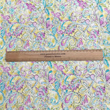 Pound A Metre 3  Metres Luxury Dressmaking 100% Digital Printed Cotton Lawn- 55" (Light Floral)