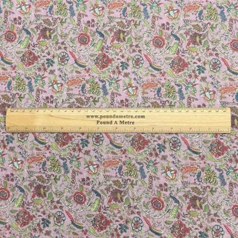 Pound A Metre 3 Metres 3 Metres, Luxury Dressmaking 100% Digital Printed Cotton Lawn- 55" (Mauve)